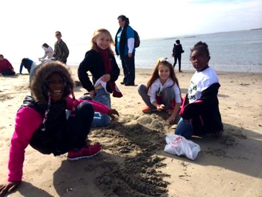 For the third year our partnership with Coastal Expeditions allowed us to offer a field studies trip to Bulls Island as part of our Earth Stewards program. Students from Kensington Elementary in Georgetown modeled their own barrier islands in the sand, including the maritime forest! 